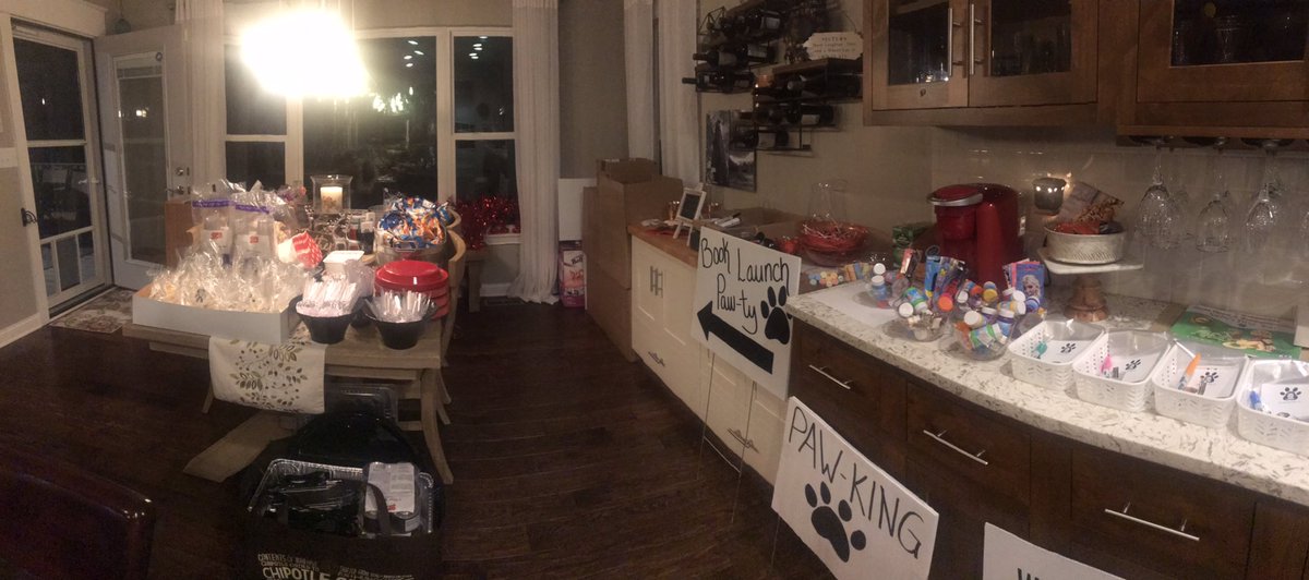 OUAGDBooks's tweet photo. Cookies, set up prep, &amp; party time! 🎈🎉🐾❤️
Through purchases &amp; generous donations the Aaron Michael Willard Fund received dollars to help families with critically ill children. 
Thank you to everyone who came and supported us during this day!
#dogsforacause #charity #pawty https://t.co/PgupUyMtCK