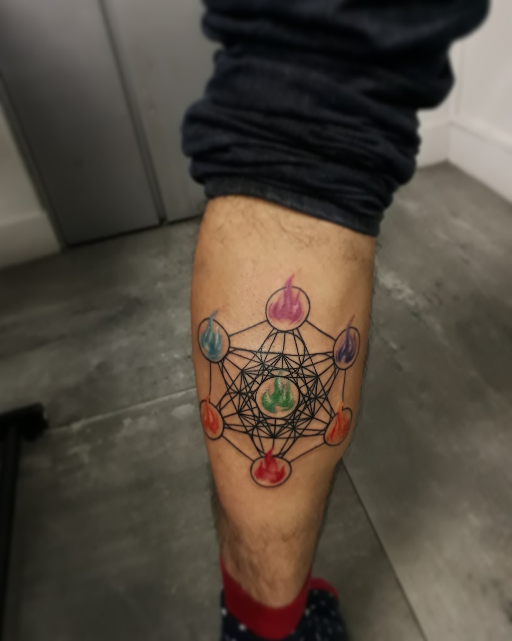 Tattoo uploaded by Sara Rose  Metatron cube and flower of life  Tattoodo