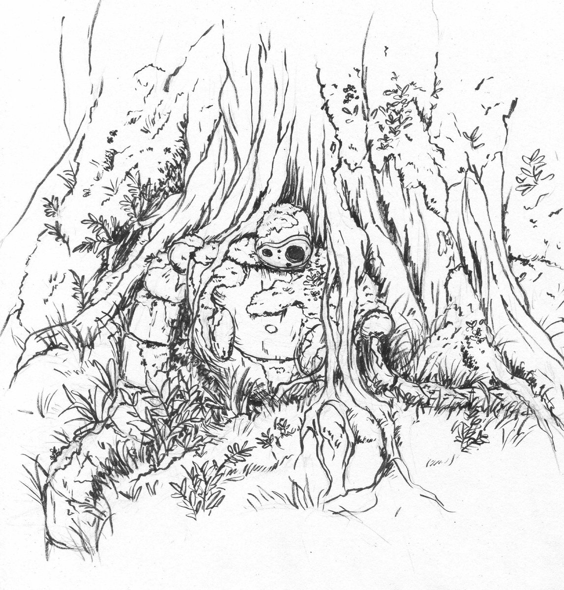 Laputan robot #inktober #inktober2018