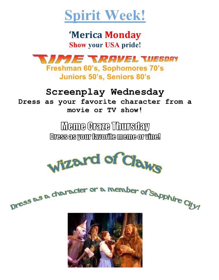 SFHSbruinnation's tweet photo. Bruins don’t forget to participate in homecoming week!! https://t.co/3Tr2Tt748e