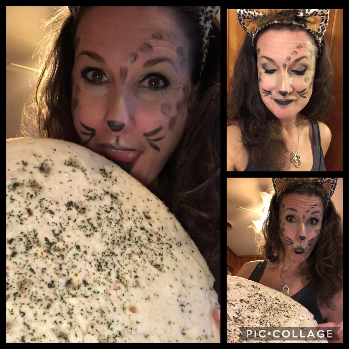 MPerfectlyPosh's tweet photo. When you’re trying out Halloween looks with your makeup, but you still need to make dinner. 🤷🏻‍♀️
#makeup #makeupgeek #halloween #halloweenlooks #roar #imacheetah #sunday #me #mylife #coffeelover #momlife #jerseygirl  #puppymama #goodvibes #behappy #smile  #laugh #love #xoxo https://t.co/V09oPuJC0X