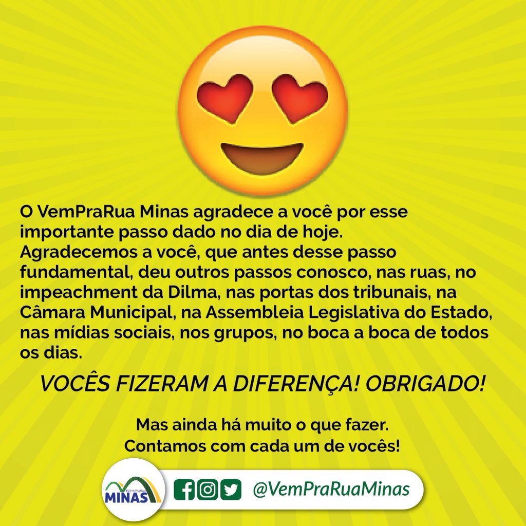 somosindepend's tweet photo. Minas fez uma reviravolta democrática e estamos orgulhosos por isso. Obrigado, MG e a todos Brasil afora que contribuíram para melhor conscientização do eleitor. #TchauQuerida e #ForaPimentel não tem preço. https://t.co/nFmFNyYx55