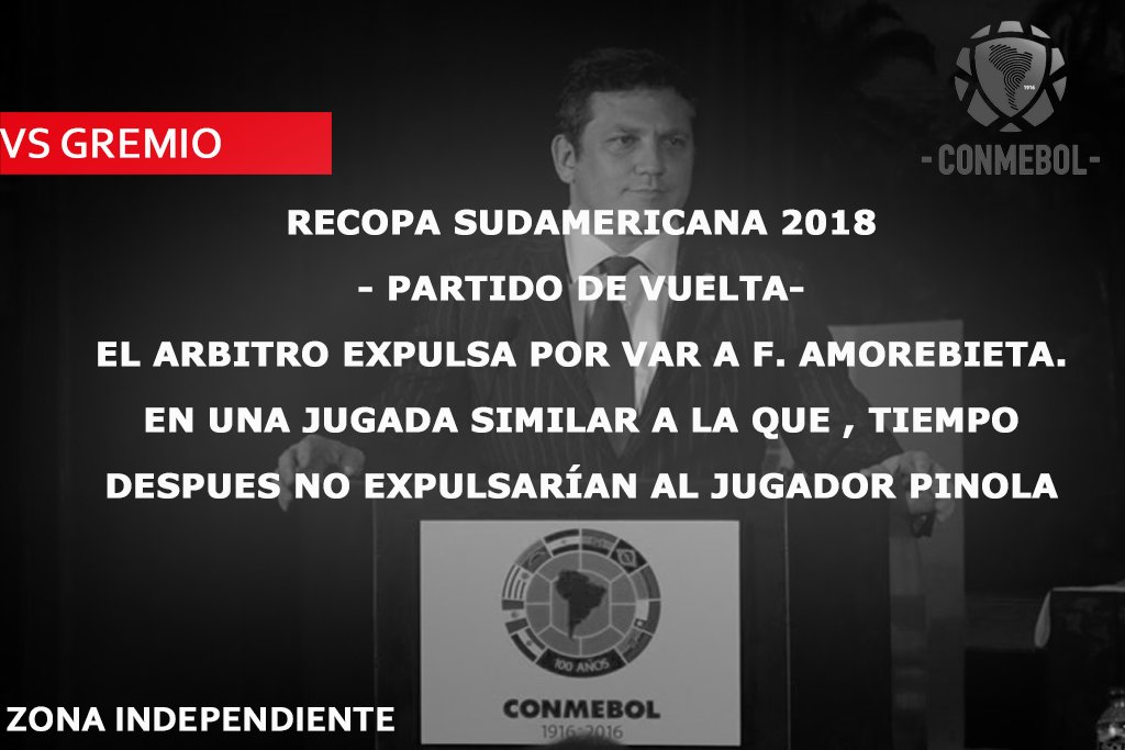 diablocaiinfo's tweet photo. ¿Si esto no es un robo, el robo donde está?
Recordamos los fallos arbitrales en los que @Independiente fue claramente perjudicado por la @CONMEBOL en la @Sudamericana , @Libertadores , #RecopaSudamericana y #CopaSuruga. https://t.co/5PmyYw8B8Z