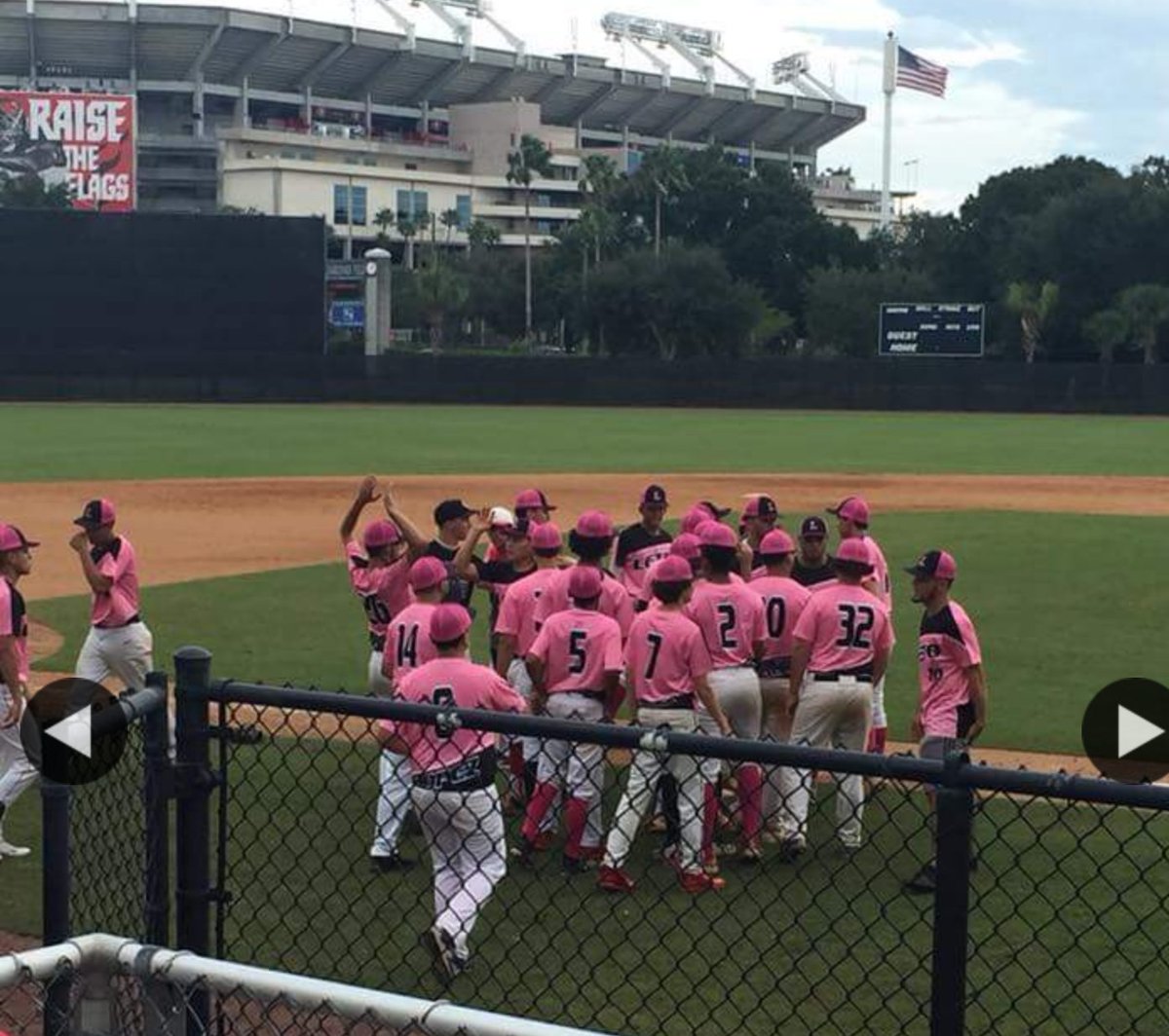 Leto Falcons Baseball 3 -0 in Steinbrenner Classic..also Rocking Pink Uni's for October...Semi Finals start Wednesday. Great Job this week Falcons. @LHSMcCoy <a href="/LetoHighSchool/">Leto High School</a> <a href="/813Preps/">813Preps</a>