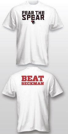 fox_warrior's tweet photo. Rivalry T-shirts are for sale this week. $10 #WarriorNation #FearTheSpear #WhiteOut2018 #WhiteOutTheValley #BeatSeckman https://t.co/gn5BGeLO55