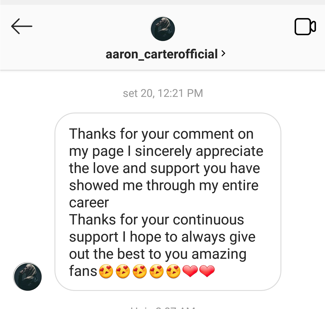 beckermari_'s tweet photo. @aaroncarter do you have more than 1Instagram account???Cause I receive a message from this that says that is you...🤔 https://t.co/Xec3ErlfkV