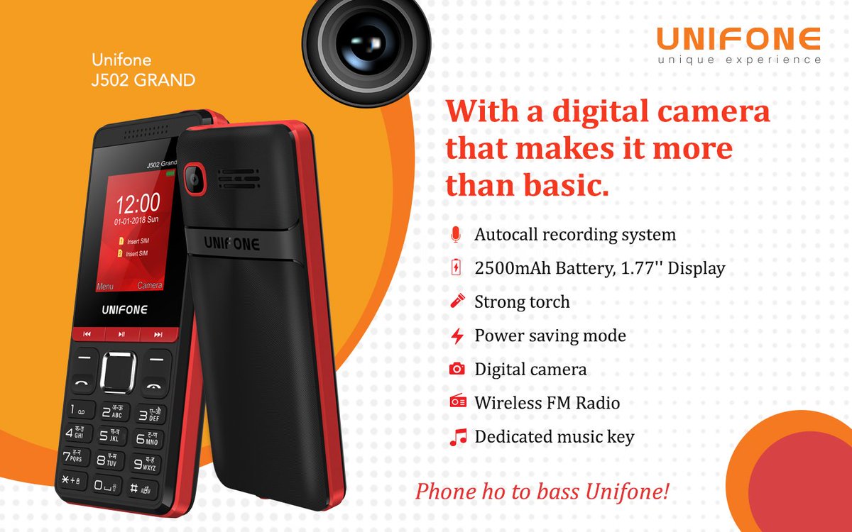 UnifoneC's tweet photo. Unifone J502 Grand, with a digital camera that makes it more than just a basic feature phone! #unifonemobilecommunication #phonehotobassunifone https://t.co/5DI3qVqBWa