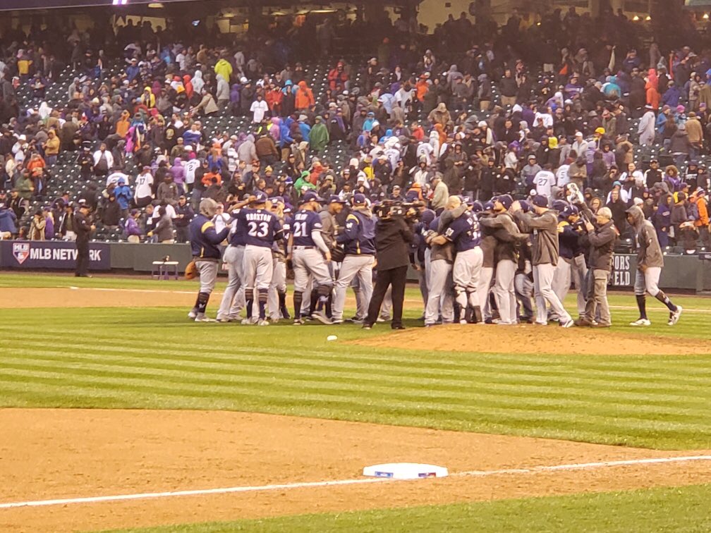 Mike Weber (@_mikeweber) on Twitter photo Thank you <a href="/TheMattOMalley/">Matt O'Malley</a> and <a href="/Brewers/">Milwaukee Brewers</a>. What a game! See you in the NLCS! #spoiled #11inarow Thank you <a href="/TheMattOMalley/">Matt O'Malley</a> and <a href="/Brewers/">Milwaukee Brewers</a>. What a game! See you in the NLCS! #spoiled #11inarow