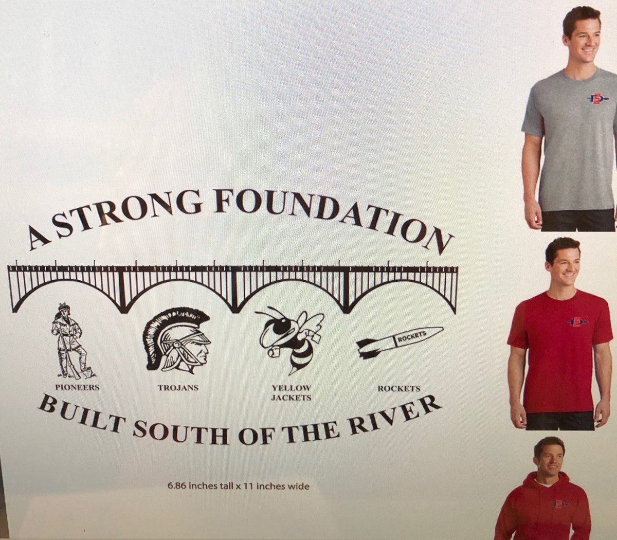 MaryRuthKidd's tweet photo. Bowling is still selling these.  We have a large and small red short sleeve, a large and medium red hoodie, gray large short sleeve, medium and large navy long sleeve, small navy short sleeve and medium navy hoodie https://t.co/VmgxwdJsgj
