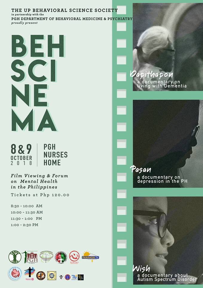 UPMMHC's tweet photo. BehScinema is an annual film showing event that address timely and socially relevant issues among the youth.  This year, it will feature documentaries &amp; speakers that will talk about the Mental Health situation in the Philippines.

See you all at the PGH Nurses Home Social Hall! https://t.co/gqASIxSQhC