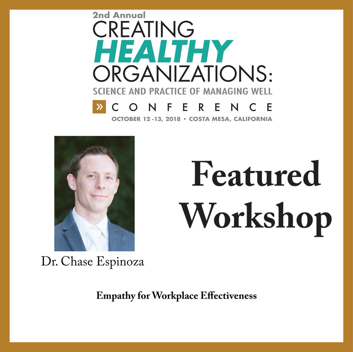 choconference's tweet image. Can you become a more effective “people person”? Empathy for Workplace Effectiveness workshop. Chase Espinosa, PhD  #business #leaders #managers  #entrepenuer #educators #management #health #CHOConference2018  REGISTER HERE &amp;gt;&amp;gt; ow.ly/S5no30lTtig