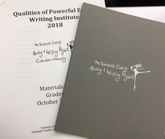 As if the magic that happens when you attend @TCRWP isn’t enough ... they gave us a #moleskine notebook. It’s the little things, really. #powerfulessaywriting