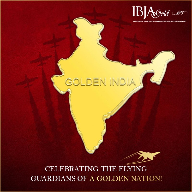 IBJAGold's tweet photo. Proudly ruling over the skies with over 80 years of excellence! Saluting the men in blue for guarding the skies with utmost determination and passion. #HappyIndianAirForceDay.

#IBJAGold #AirForceDay https://t.co/KHi0cVLb0u