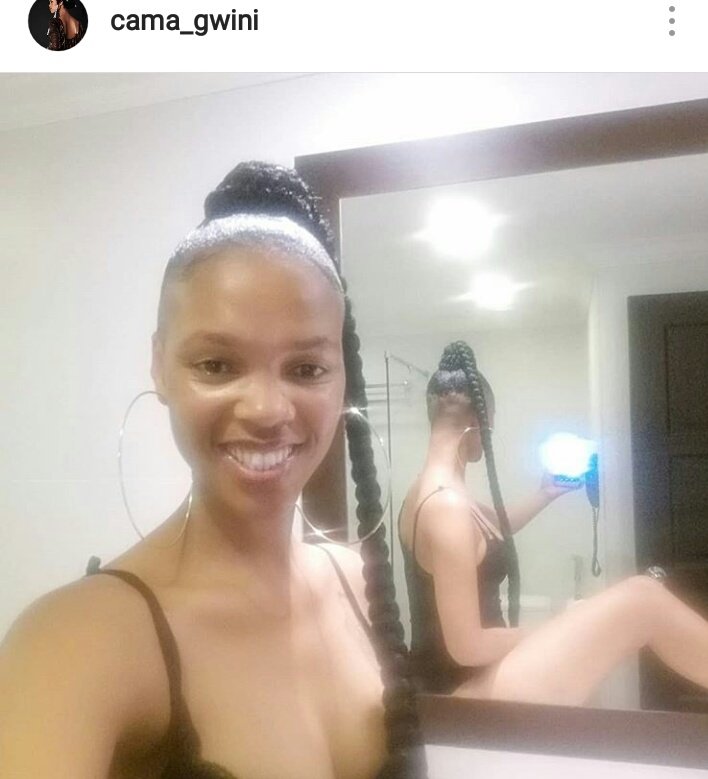 dramatainment's tweet photo. {ON INSTAGRAM}: Singer @CamaGwini2 shows off her behind. #Dramatainment https://t.co/aQYRri2szZ