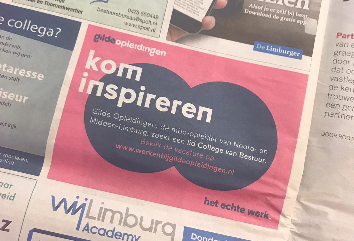 gildeopleidinge's tweet photo. We beginnen de week met een zoektocht naar een nieuw lid College van Bestuur. Ben jij/ken jij de perfecte persoon voor deze uitdaging? 
https://t.co/ZwpiWAOLzx https://t.co/AOHZ6EU810