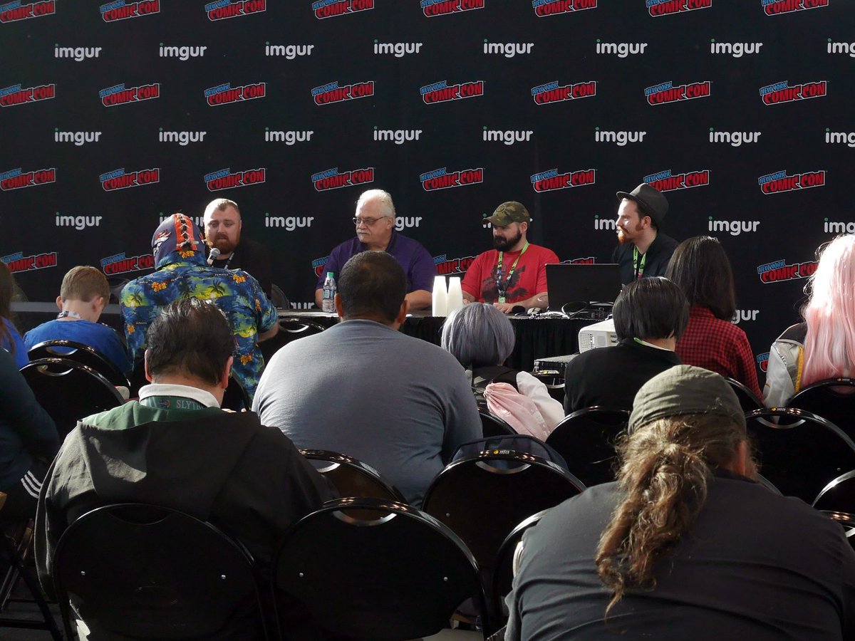 LSComics's tweet photo. @NY_Comic_Con was great and fantastic to finish with a panel on The Phantom.

Thanks to all those that came and to @AlexSaviuk , @RobCareyArtist , @davemultimedia

#nycc #nycc2018 #thephantom #phantom #ghostwhowalks #thephantomstrikes #lscomics #lightningstrikecomics https://t.co/u2BbUOXoMu
