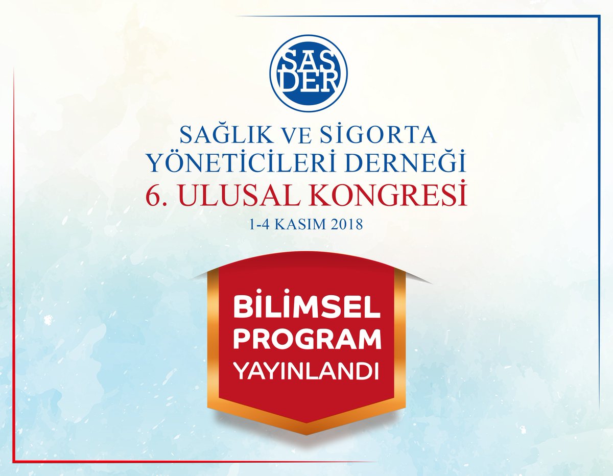 SASDERSASDER's tweet photo. SASDER 6.Ulusal Kongre'nin Bilimsel Programı Yayınlandı

Detaylı Bilimsel Program İçin Tıklayınız:
https://t.co/S3gUrwZzi7

#sasder #kongre #bilimselprogram #ulusalkongre #saglıksektörü https://t.co/t2gtCipE03
