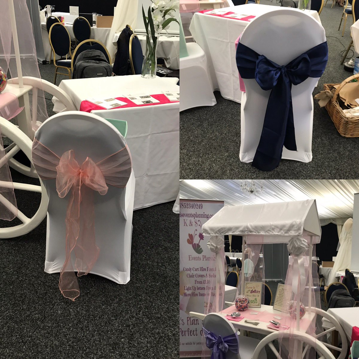 Fabulous day yesterday at John Fretwell Centres wedding fayre. Met some fabulous couples #weddingfayre #johnfretwellcenter #weddingday #chaircoverhire #candycarthire #weddingplanner #derbyshireweddings #nottinghamweddings #WeddingDecor