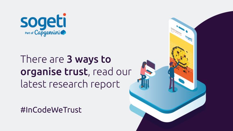 sogeti's tweet photo. The greater the uncertainty and the unknown, the greater the trust gap. There are 3 ways to organise trust, read our latest research report [FREE] to ensure you are not only protecting your customer's trust. #InCodeWeTrust https://t.co/FFZ70ocCaD https://t.co/C5ZsR84POX