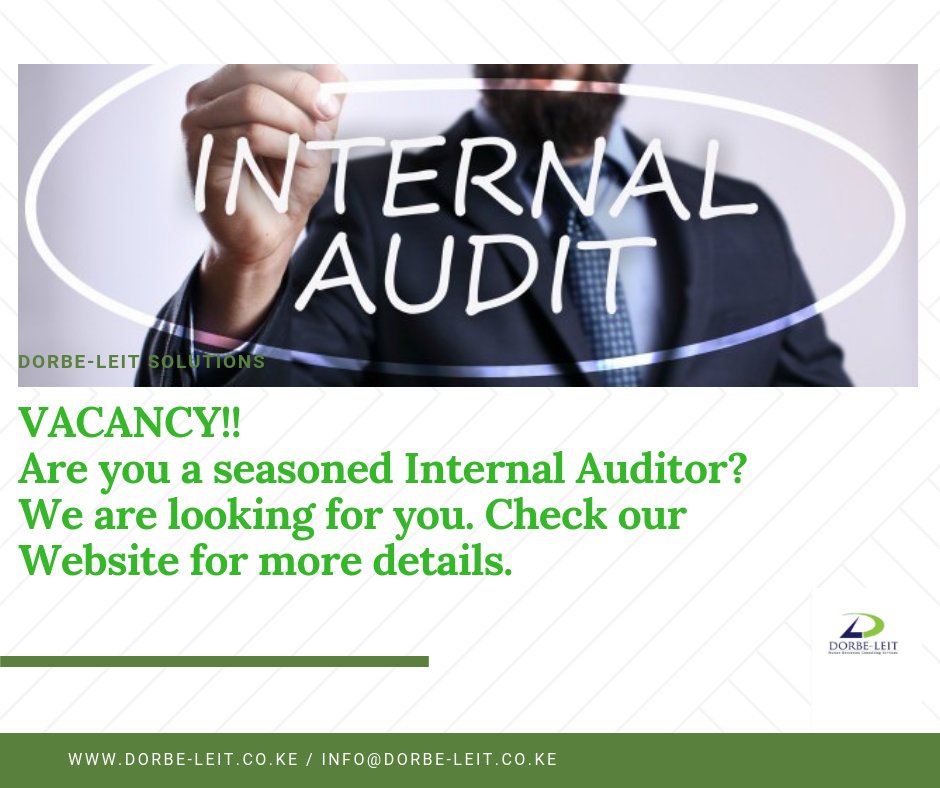 DorbeleitHR's tweet photo. We are looking for an Internal Auditor. Check our website for all the details and application process.
#dorbeleit
#MondayMotivation 
#IkoKaziKE 
#AdelleAndShaffieOnKISS 
#Kenya
#Ndakainideclaration 
#MigoriDecides https://t.co/O028CqMPXT