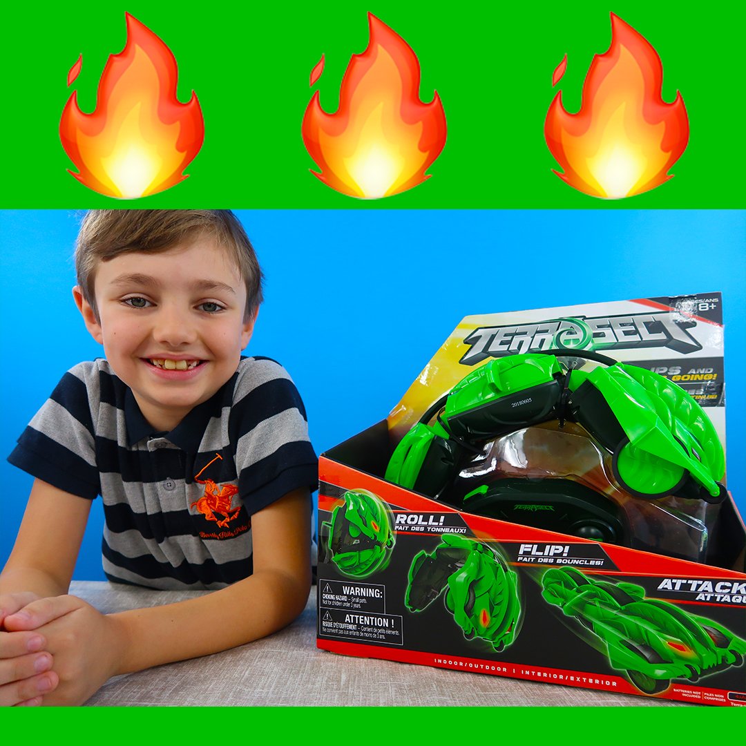 splatkidsTV's tweet photo. OMG you guys have to check out our video of the #terrasect it is sooo cool! This thing is so fast, and it can flip over plus it can do a super awesome spinning attack! Check out our video today to see it in action. https://t.co/Jx61uvMHXD