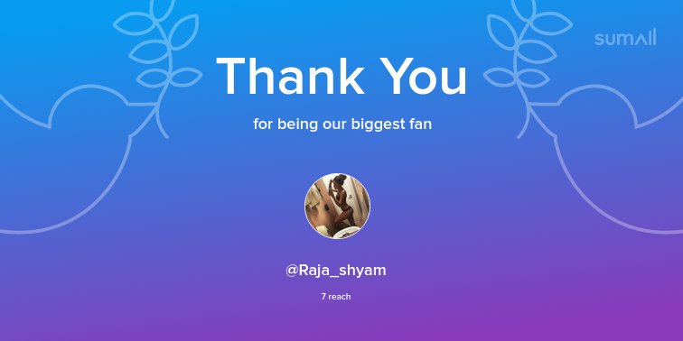 caprinic's tweet image. Our biggest fans this week: @Raja_shyam. Thank you! via sumall.com/thankyou?utm_s…