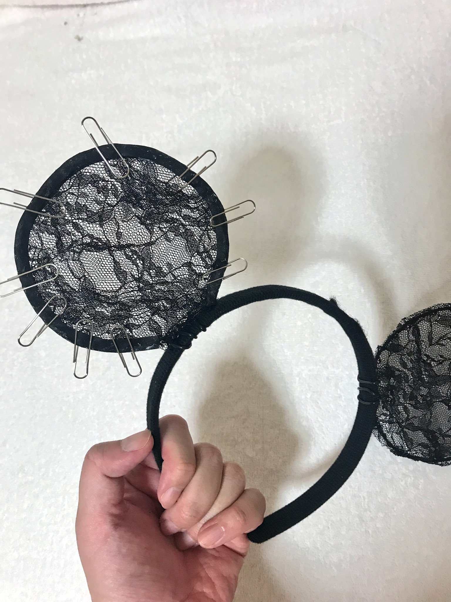 ほまれ ハンドメイド専用 A Twitter レースカチューシャは土台も全部手作りです ワイヤーで耳を作ってレースを貼る作り方は色やサイズが色々応用利きそうです T Co Uce7htn3ts Twitter