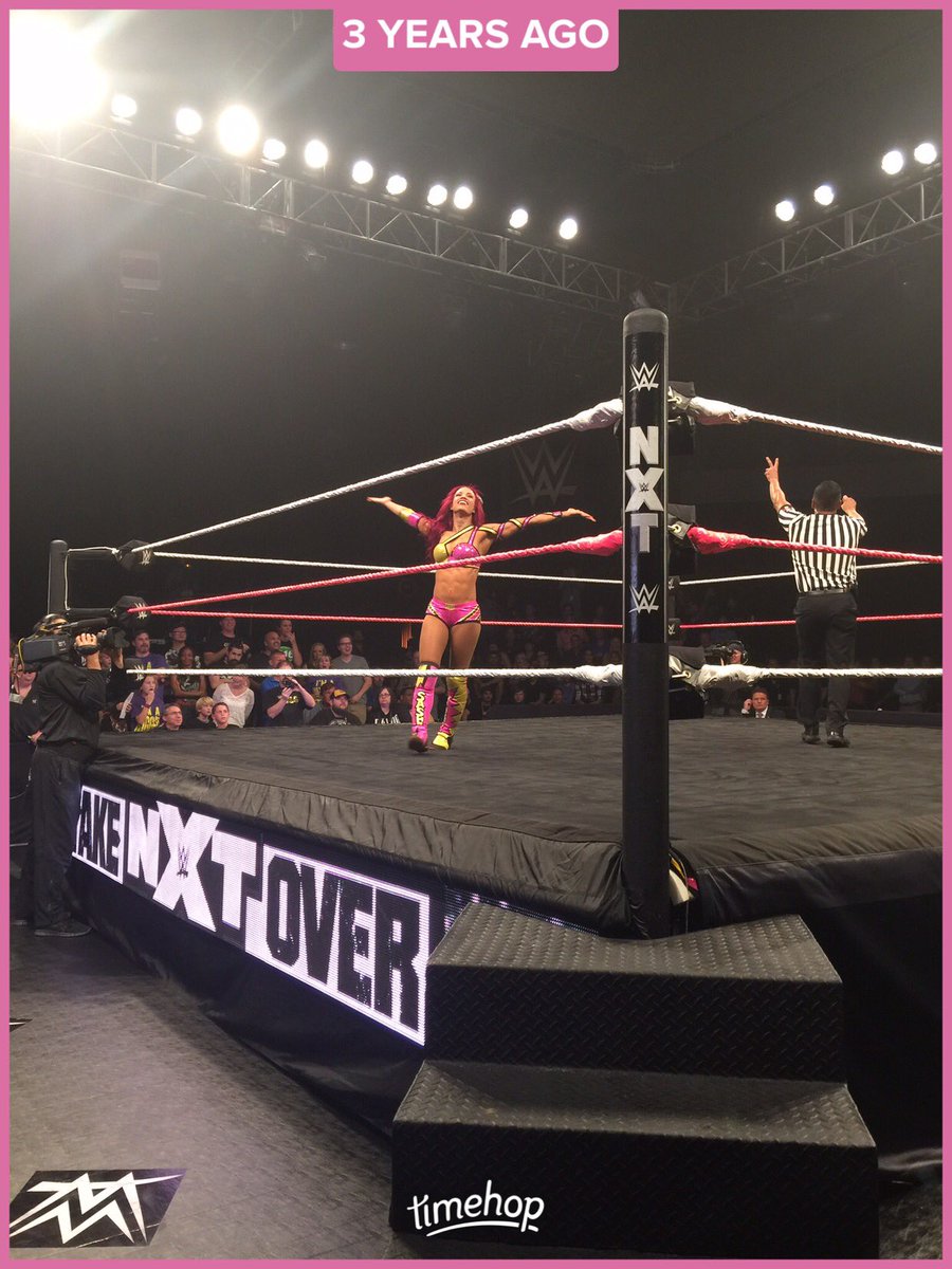 dearadneris's tweet photo. 3 years ago today... what an incredible moment in wrestling history. @SashaBanksWWE vs @itsBayleyWWE @WWENXT #TakeOverRespect https://t.co/WtMrBhFCd2