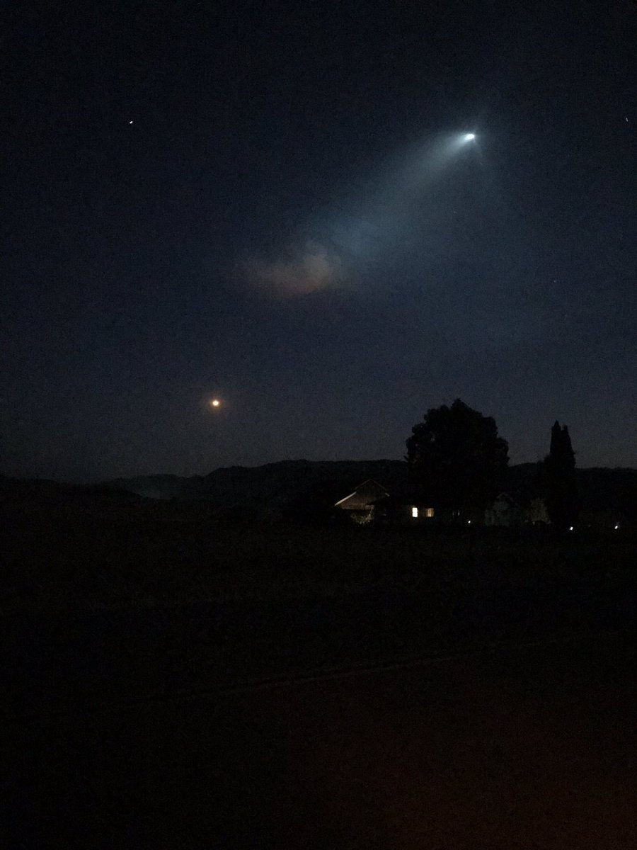 AdamPBreen's tweet image. #SpaceX launch as seen from Tres Pinos, California. @NWSBayArea