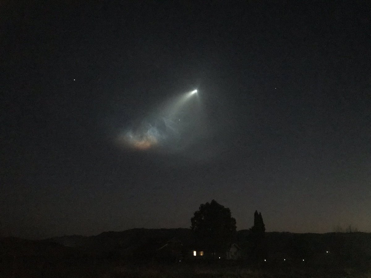 AdamPBreen's tweet image. #SpaceX launch as seen from Tres Pinos, California. @NWSBayArea