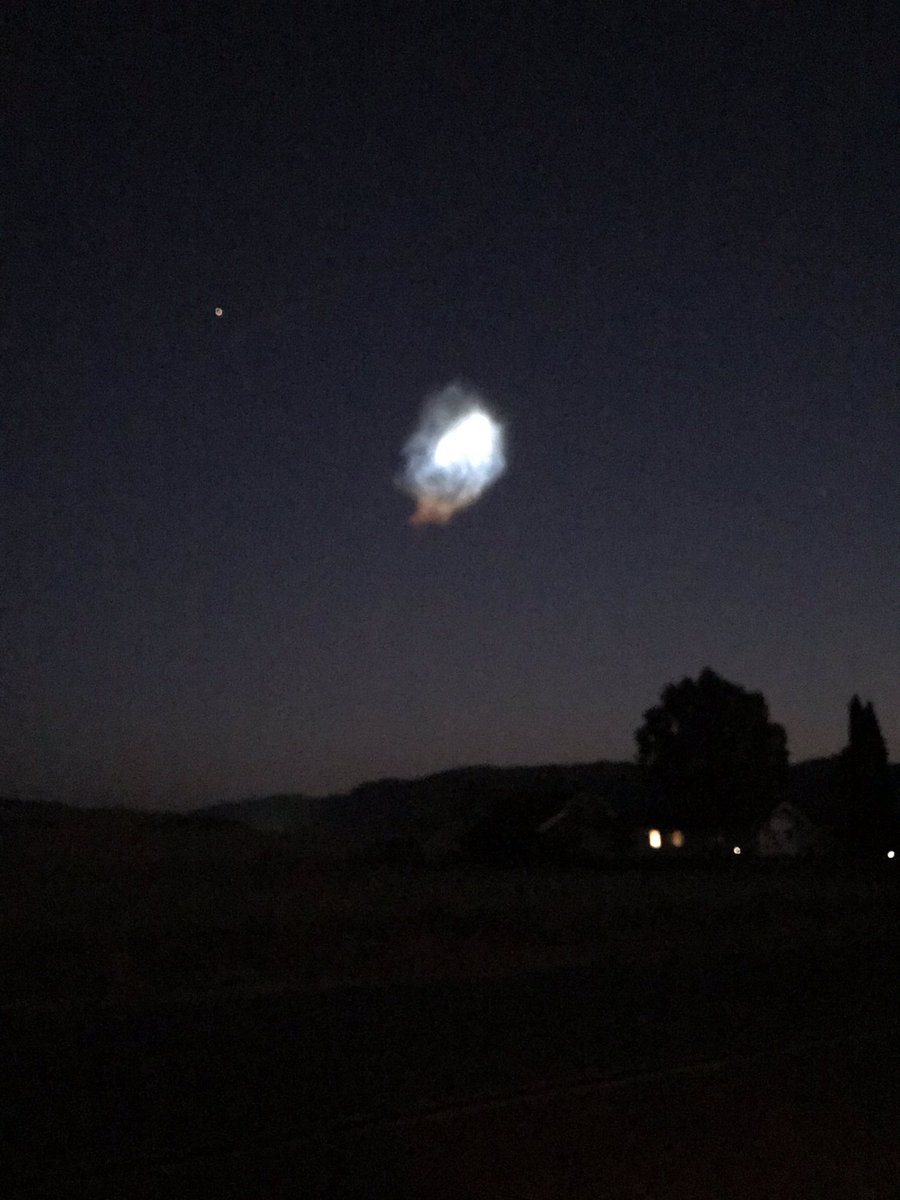 AdamPBreen's tweet image. #SpaceX launch as seen from Tres Pinos, California. @NWSBayArea