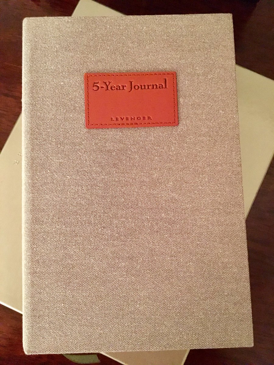 AdkinsDebtDiet's tweet photo. Starting a new journey, as recommended by @craiggroeschel. Does anyone else use a 5-year journal? If so, any tips?
#5yearjournal #fiveyearjournal #Levenger https://t.co/4r21kE9tlD