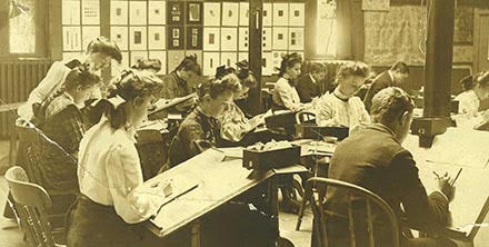 RISDalumni's tweet photo. 140 years ago, RISD’s first students entered a #RISD classroom for the first time: October 7, 1878 at 9 am. #1stdayofclass #RISDWeekend https://t.co/GVM4pj89WB