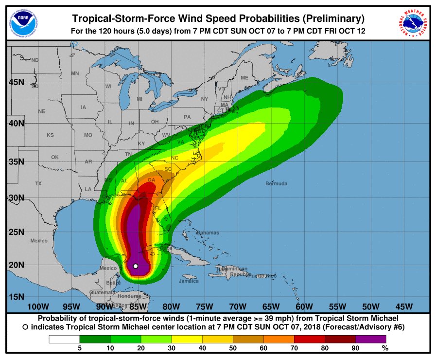Looks like the probability of tropical storm-force winds are at about 40-50% for the Orlando area, and rising, assuming the eastern trend holds.