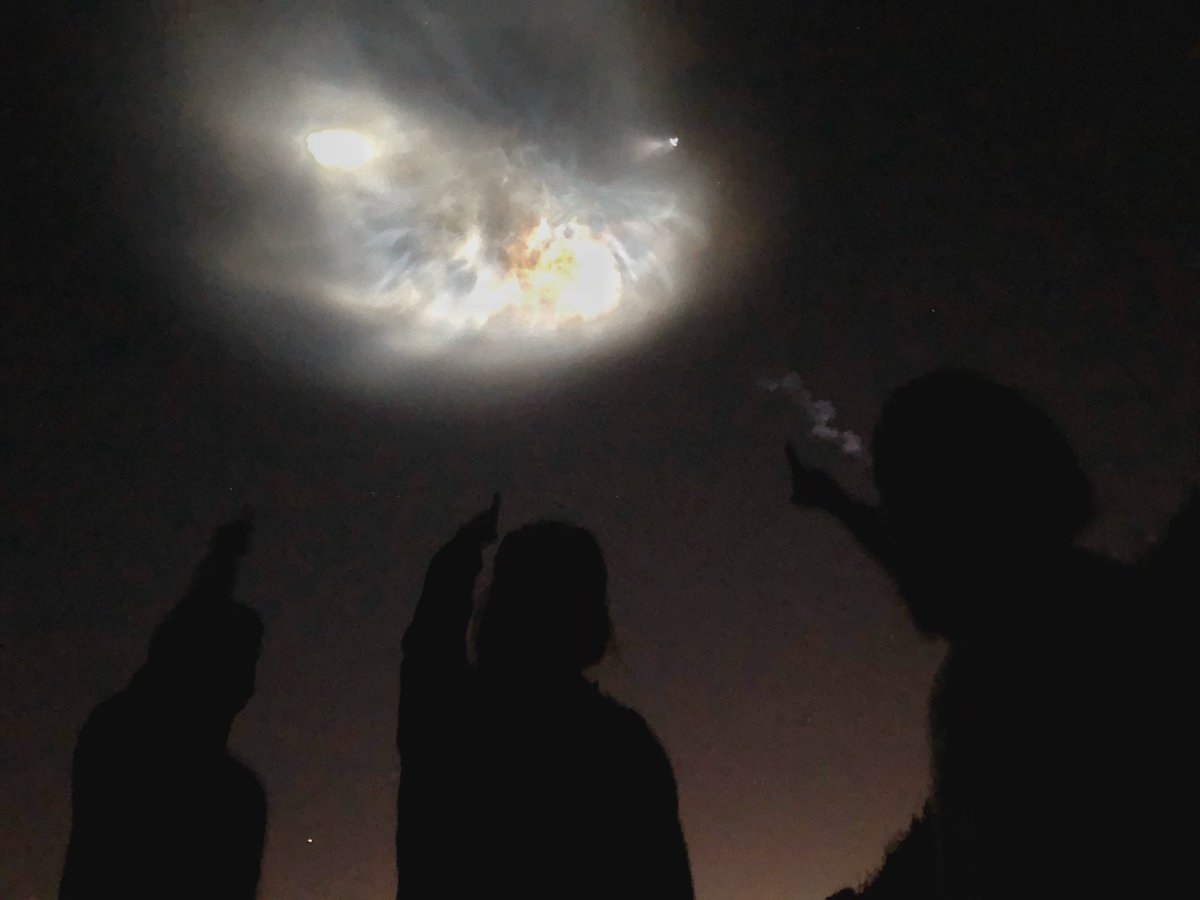 Watching the <a href="/SpaceX/">SpaceX</a> launch of the #falcon9 rocket from the beach in Santa Barbara.