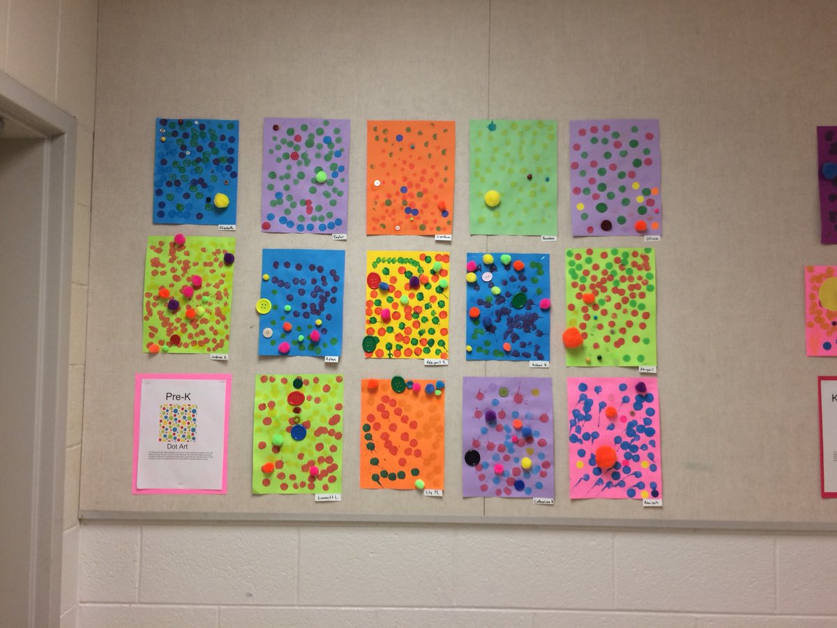 Preschools first art project is now up! #PocaPreK5 #pcps