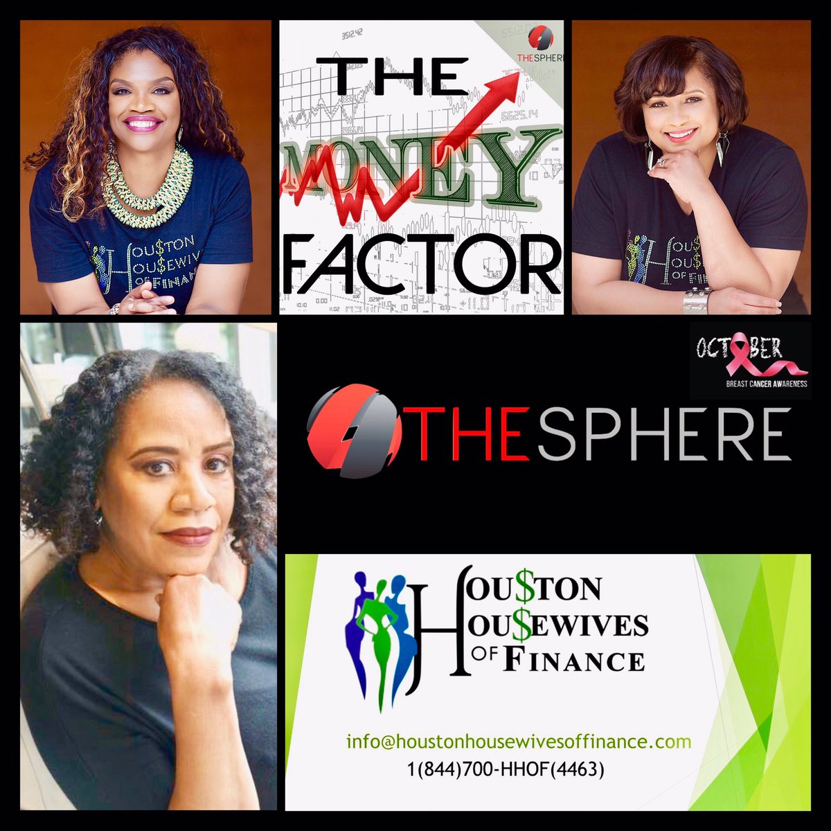 tonisanderswfg's tweet photo. Please join The Houston Housewives of Finance Official tomorrow morning on The Sphere Podcast Network for the first 15 minutes on Facebook Live on the Money Factor.

We go live at 10am  
Like Share Follow
To watch the show in its entirety. https://t.co/wDasQ5CGmI