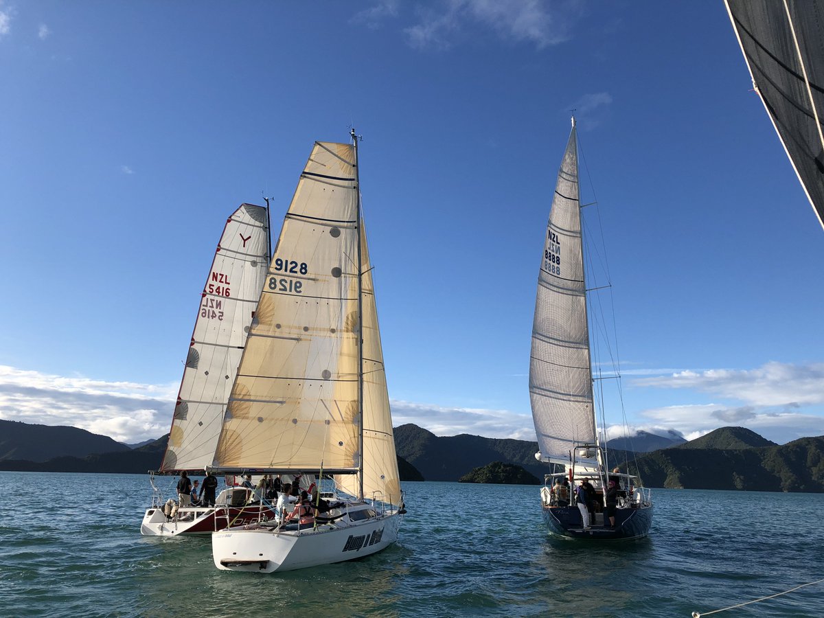saintclairwine's tweet photo. Our Saint Clair Family Estate winemaker Heather Stewart was lucky enough to spend the afternoon on the water for the Wine Marlborough Twilight Series Race with Art Green and Matilda Rice! ⛵ #marlwinefest #winerace #saintclairwine #wbcracing #winemarlborough #wineworks https://t.co/r6x4yoHuJU