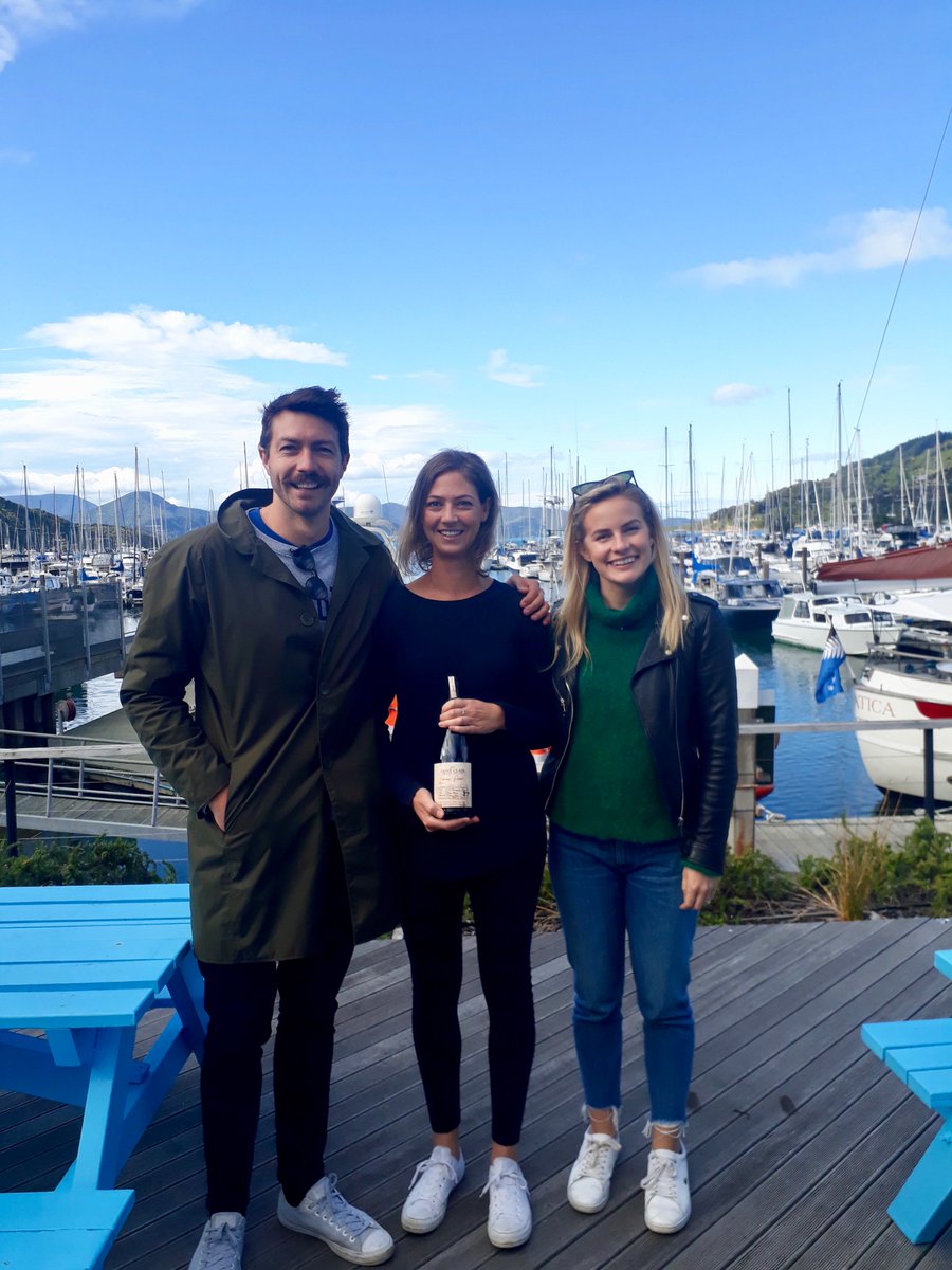 saintclairwine's tweet photo. Our Saint Clair Family Estate winemaker Heather Stewart was lucky enough to spend the afternoon on the water for the Wine Marlborough Twilight Series Race with Art Green and Matilda Rice! ⛵ #marlwinefest #winerace #saintclairwine #wbcracing #winemarlborough #wineworks https://t.co/r6x4yoHuJU