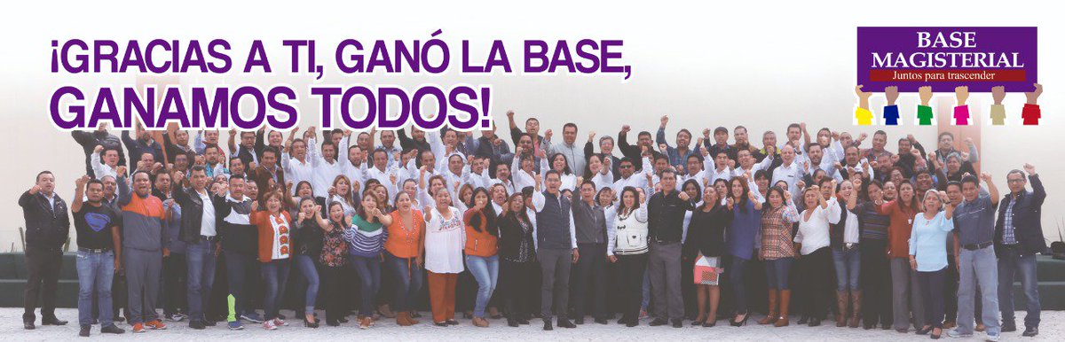Gracias a tí #GanóLaBase. #BaseMagisterial
#JuntosParaTrascender. #LaBaseManda
