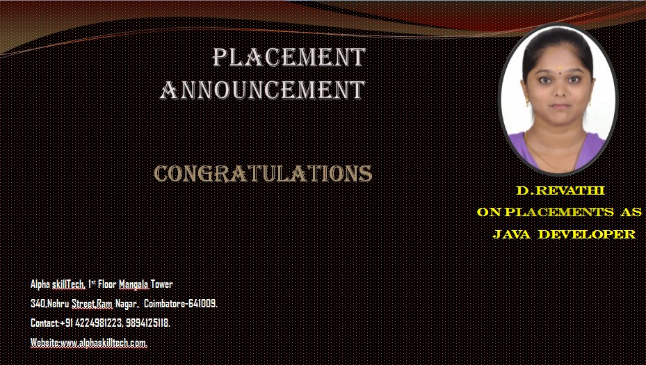 ASkilltech's tweet image. @ASkilltech 
Alpha-SkillTech coimbatore.
We are providing Software Training with 100% placement.
Contact Number:9894125118,  +91 4224981223.