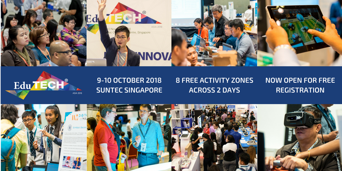 edutech_asia's tweet photo. Preregistration closes at 5pm! EduTECH Asia Expo opens tmr at 10! Unlock your access to #teachtechtalks 👨🏫 👩🏫, #techshowcase, IMDA Zone, #Robotics Zone 🤖, #Entrepreneurship Village 💡, EduBUILD #Hackathon 🛠️ and more! Get your free expo pass now: https://t.co/F1SWGLT2mu https://t.co/Cwkq3vh9oT