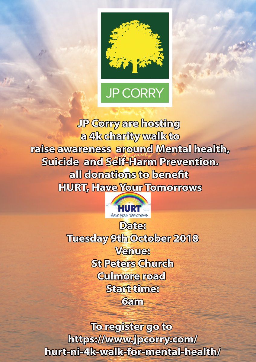 Stimul_ai's tweet photo. Our #SMARTConstruct18 sponsors @JPCorry_Ireland are hosting a unique early morning 4k walk tomorrow (Tues, 9th October) to help raise awareness of #mentalhealth stigmas 🚶🏻🚶‍

To register visit - https://t.co/HW6zcdfAdn

@momenthealthapp @mencapNI @healthdpt @amhNI https://t.co/6JWUEspEPd
