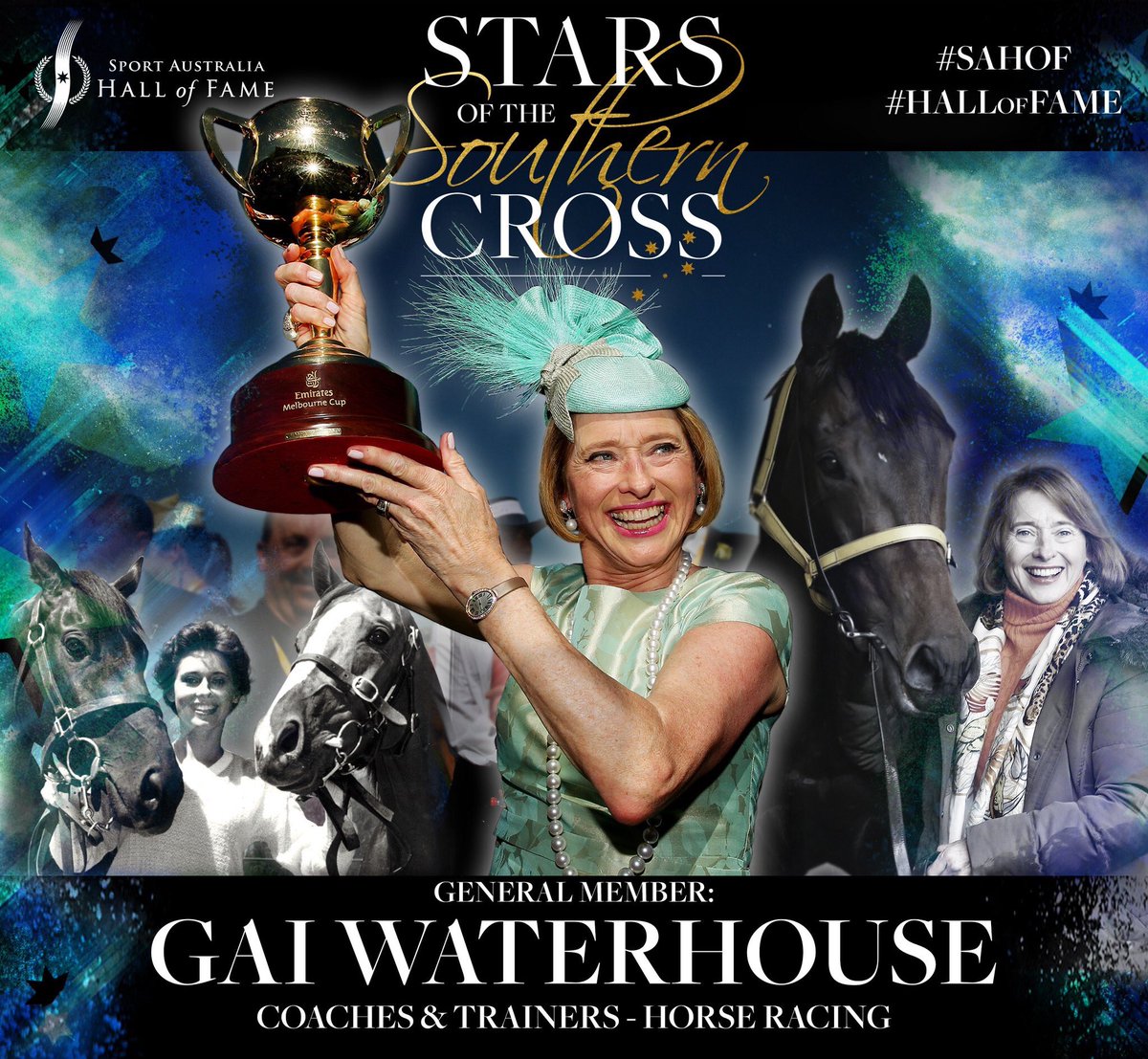 auswomensport's tweet photo. Congratulations to @GaiWaterhouse1 who will be inducted into the @SportAusHoF on Thursday. A great example of a woman who has been able to thrive in the male dominated environment of racing! #WomenInSport #SAHOF #HALLofFAME  

https://t.co/khd1yzsbHR https://t.co/dj3cjDabZe