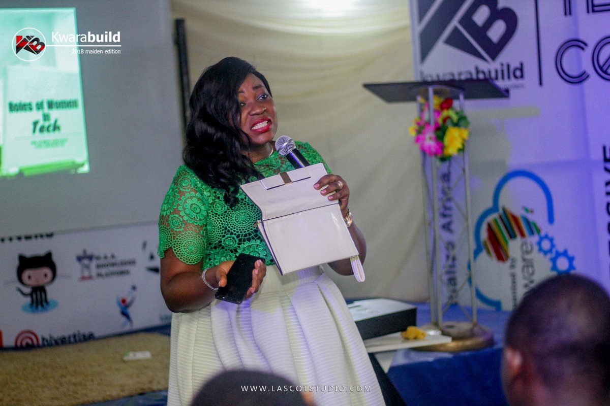 kwarabuild's tweet photo. The roles of women in tech cannot be overlook in this world if we want a total economic change. What a man can do, a women can do best, women are contributing more to the technology.

@drroadeyeye featured at Kwarabuild Tech Conference 2018.

#kwarabuild #kwarabuildconf https://t.co/bTPzXHslrR