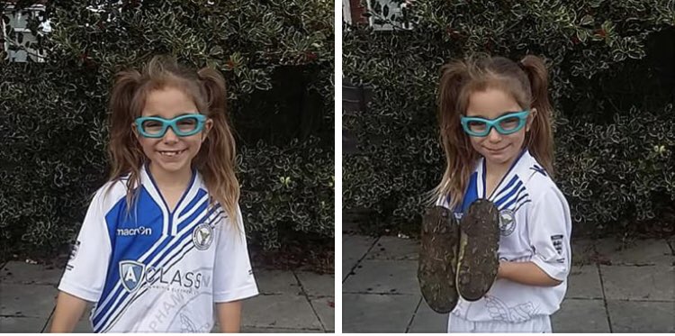 This is 7yo Darcy, she’s footy mad, and plays in a supportive team of boys. Unfortunately the adults watching pitch side are horrific. Darcy’s mum posted this message (with permission to share) to highlight both her daughter’s passion, and her frustration as a parent. 😔⚽️❤️