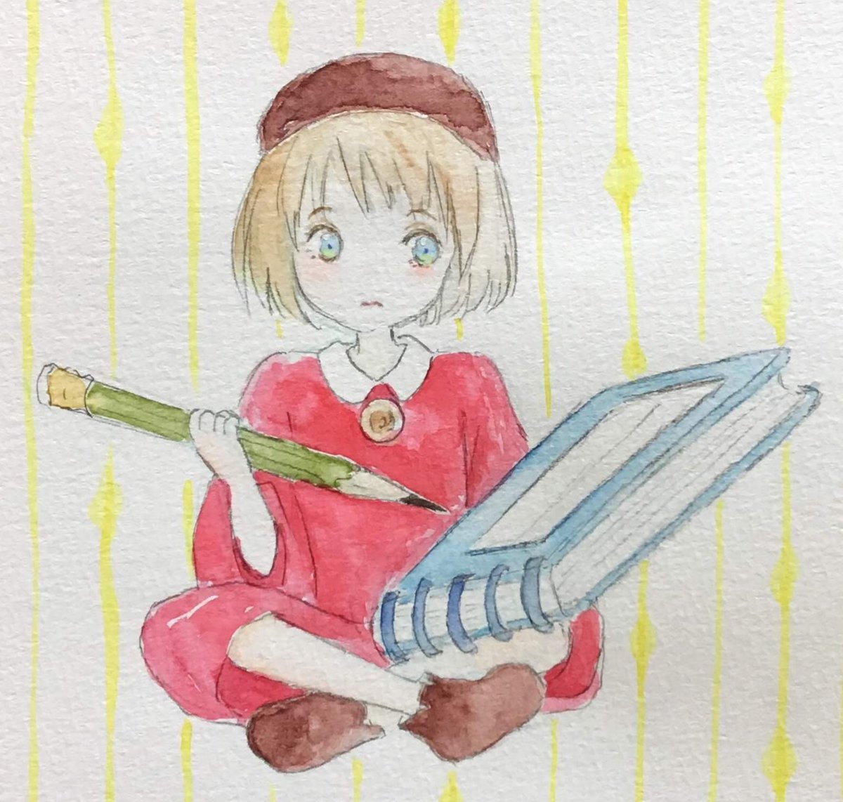 きゅー イラストレーター A Twitter アリエッティ設定画集より２ Illust Illustration Watercolor Drawing Illustator 絵 イラスト イラストグラム 水彩 水彩画 透明水彩 絵描きさんと繋がりたい イラスト好きな人と繋がりたい Traditionaldrawing