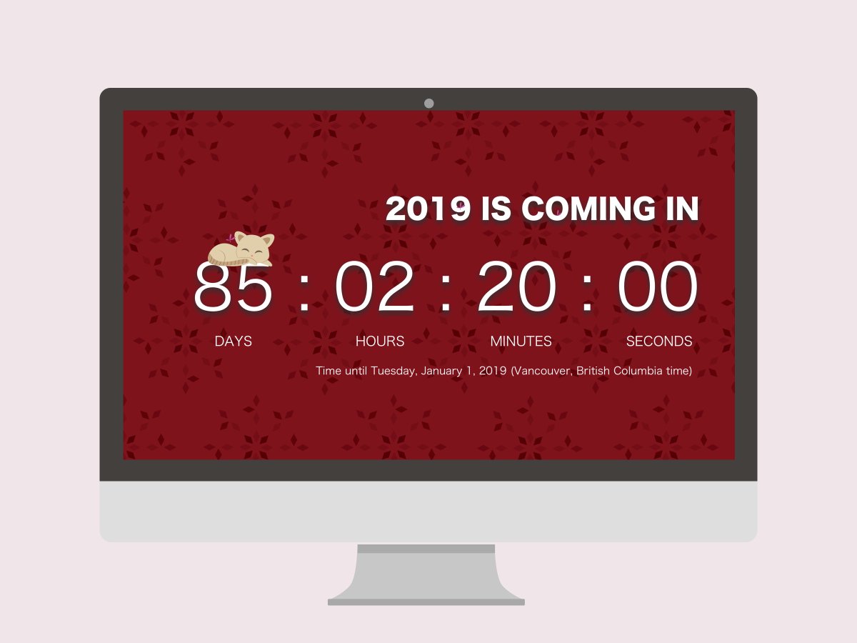 tiramisucakee's tweet image. Daily UI #014 - Countdown Timer: A new year countdown timer with a play with simple illustrations done in Adobe Illustrator. @Daily_UI  #dailyui014 #dailyui #countdowndesign #uiux #uidesign #design #appdesign #uidesign