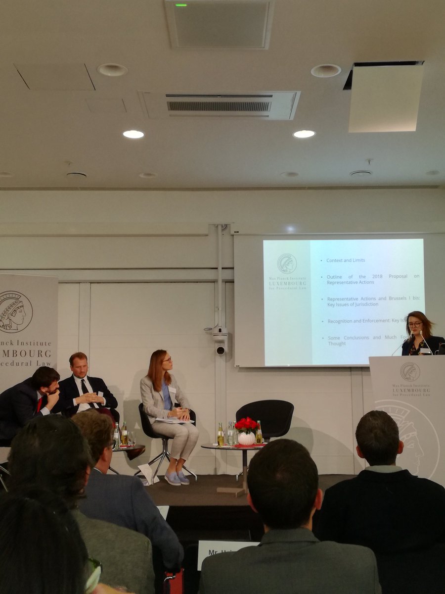 adrianidori's tweet photo. Panel 2:From @maxschrems litigation to the @EU_Commission #NewDeal4Consumers. Discussing #BrusselsI regime in cross-border collective redress w/ Cinzia Peraro,@stephaniegelaw, Janek Nowak in the presence of #ECJ AG Michal Bobek @MPI_Luxembourg https://t.co/s2L1WF6xS2