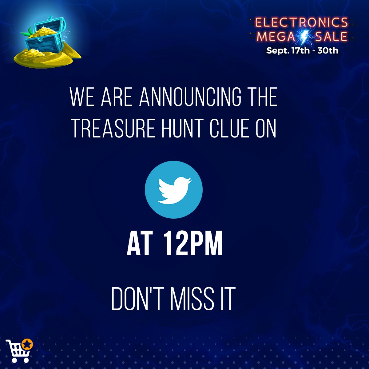 JumiaNigeria's tweet photo. Win cool prizes and get the clues for today's Treasure Hunt in our Live video @ 12PM😯
Don't miss it!
https://t.co/2rLV3nfJge
#ElectronicsMegaSale https://t.co/a1lH49qNKp